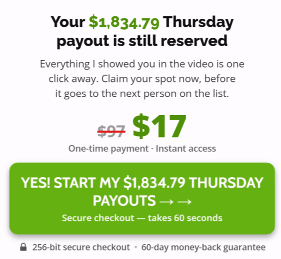 Weekly Payout Algorithm